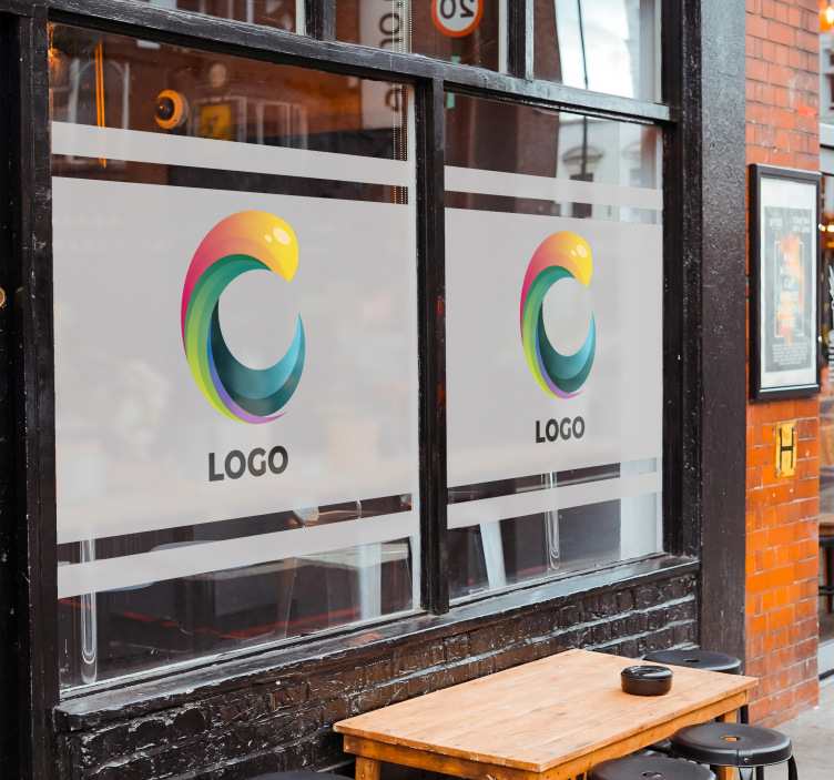 Naljepnice Prednja trgovina logo istaknut na prozirno - TenStickers