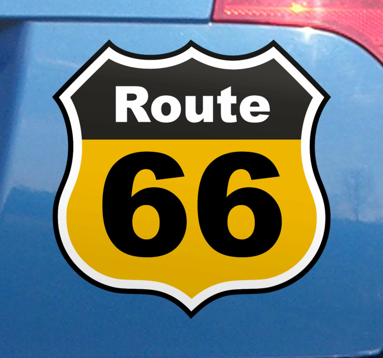 66 ruta s naljepnicom automobila - TenStickers