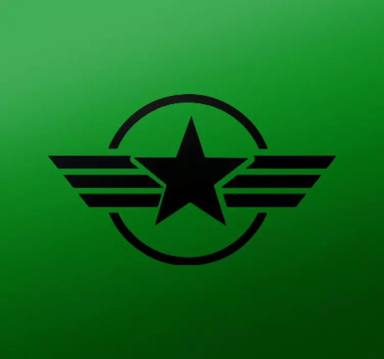 Zvijezda okružena kružnom naljepnicom motocikla - TenStickers