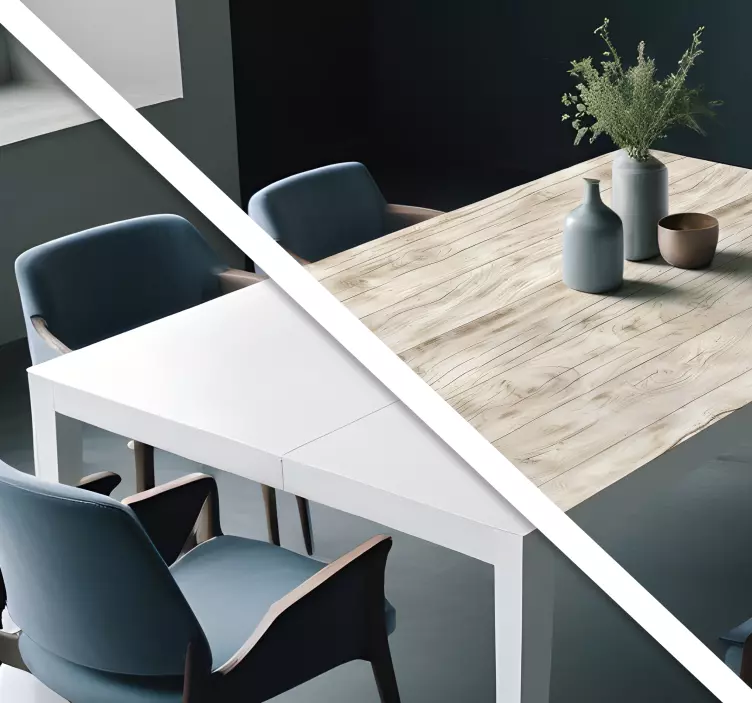 Naljepnice Blagovaonica svijetlo drvo za stol - TenStickers