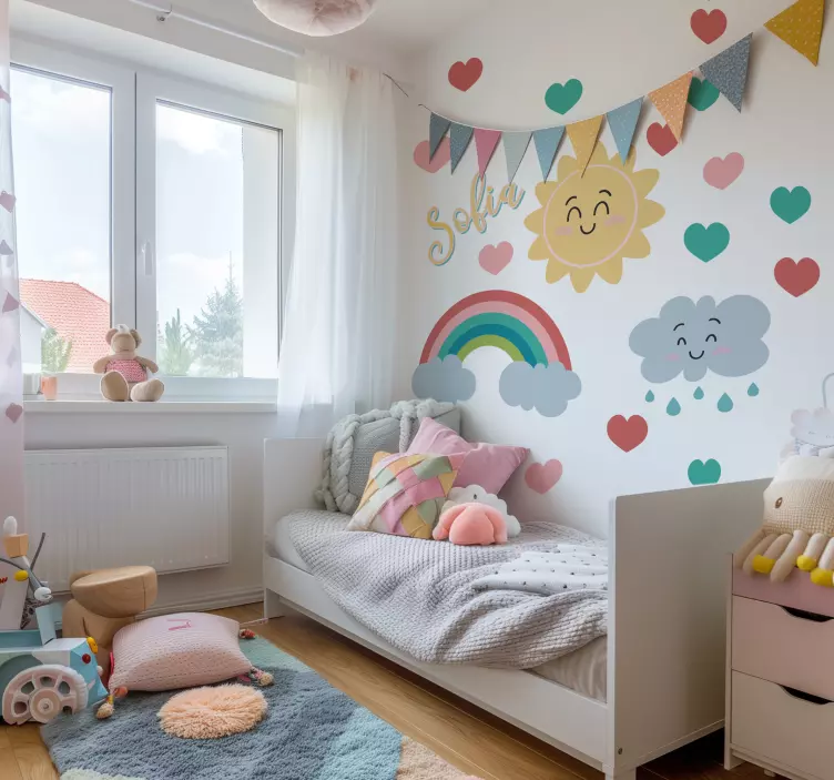 Naljepnice Ilustracije sretan izlazak sunca - TenStickers