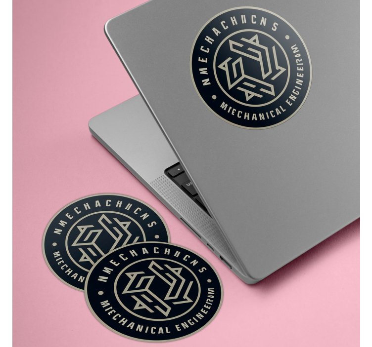 Naljepnica za ured personalizirani krug s logotipom - TenStickers