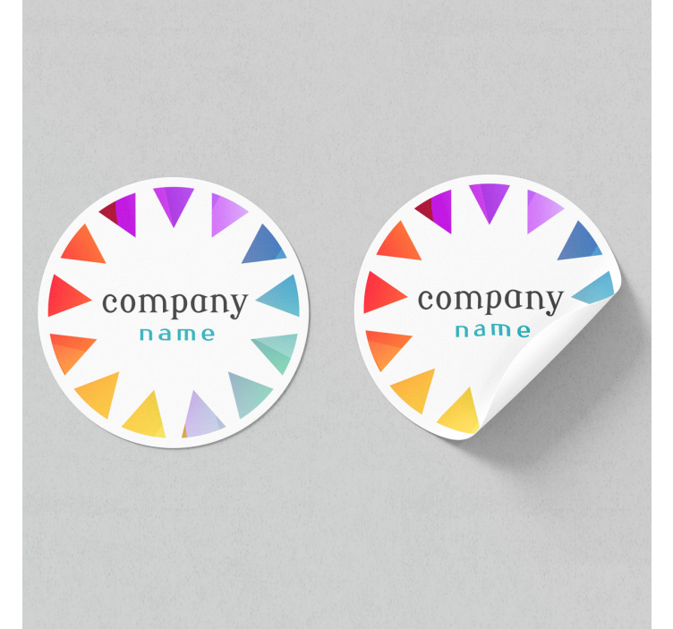 Naljepnica za ured personalizirani krug s logotipom - TenStickers