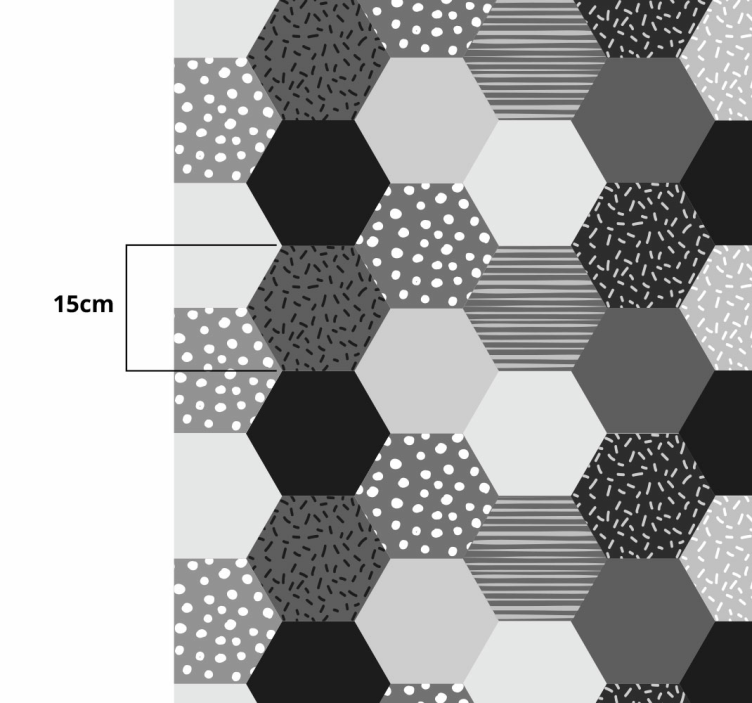 Podna naljepnica sive forme peterokuta podna naljepnica - TenStickers