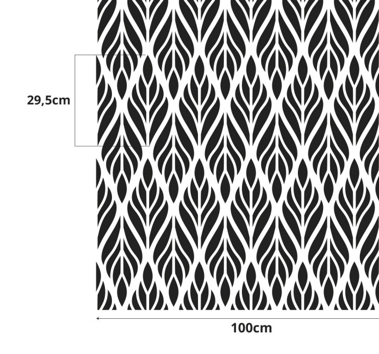 Naljepnica lišća uzorak prozora - TenStickers