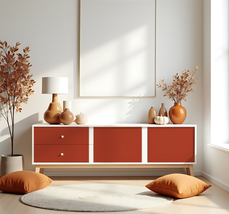 Jednobojna naljepnica za list mat bundeva - TenStickers