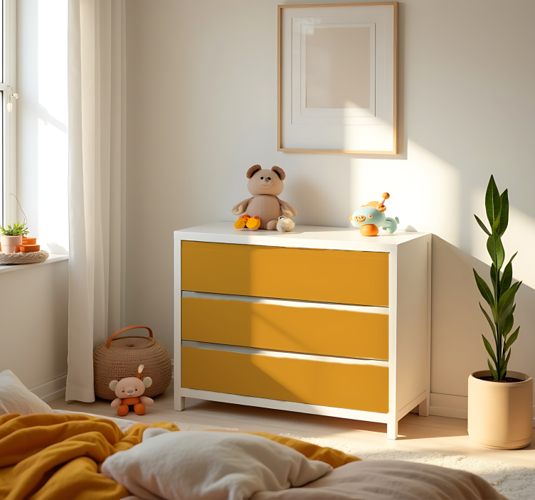 Jednobojna naljepnica za list mat žuta - TenStickers