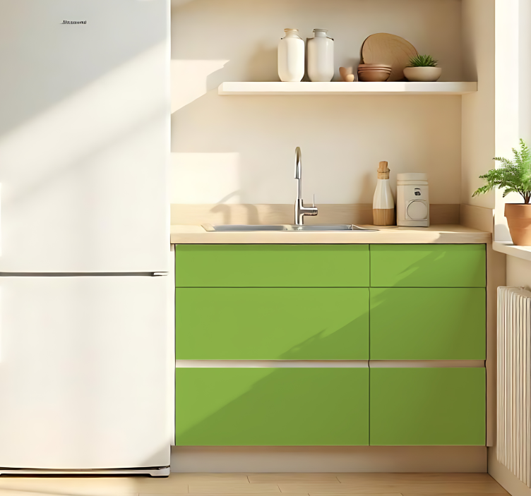 Jednobojna naljepnica za list mat zelena - TenStickers