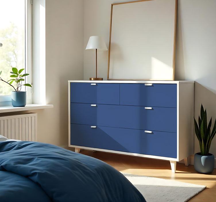 Jednobojna naljepnica za list mat tamnoplava - TenStickers