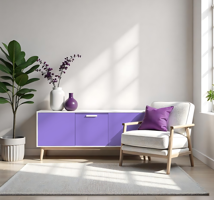 Jednobojna naljepnica za list mat lila - TenStickers