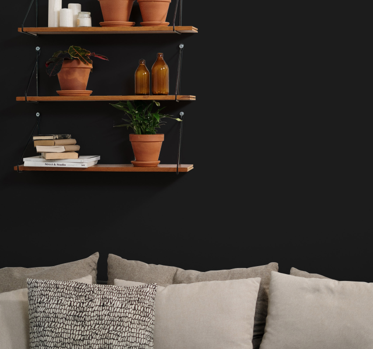 Jednobojna naljepnica za list crna - TenStickers