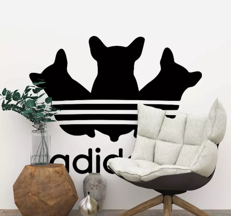 Naljepnica adidogi koji vole životinje adidas stil - TenStickers