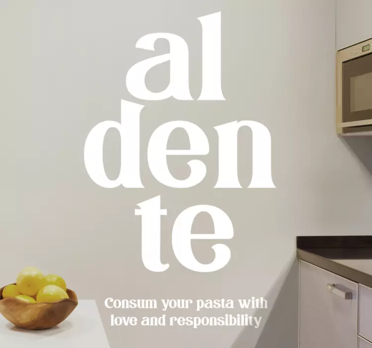 Al dente recept zidna naljepnica - TenStickers