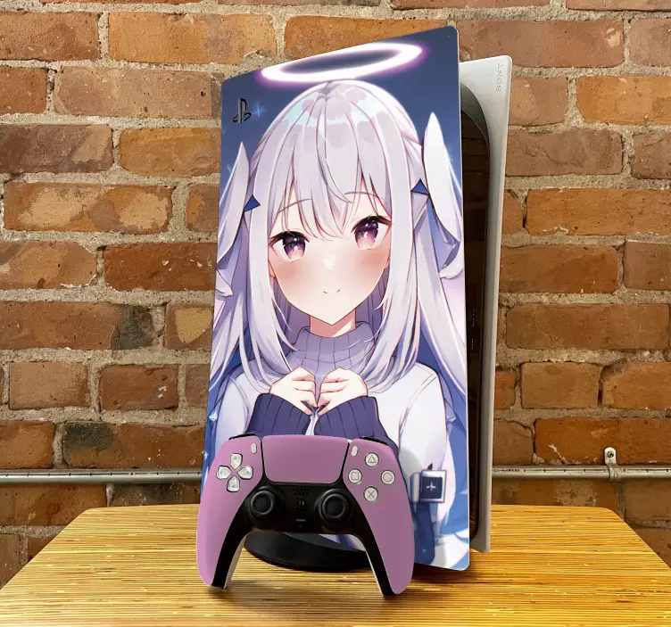 Anime djevojka playstation 5 naljepnice - TenStickers