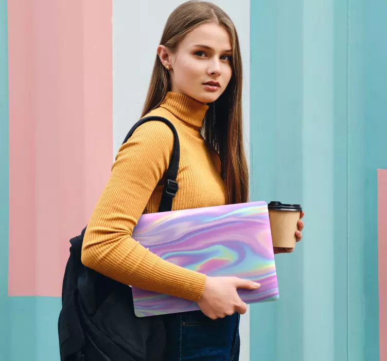 Apstraktna naljepnica s efektom šarenice za prijenosno računalo - TenStickers