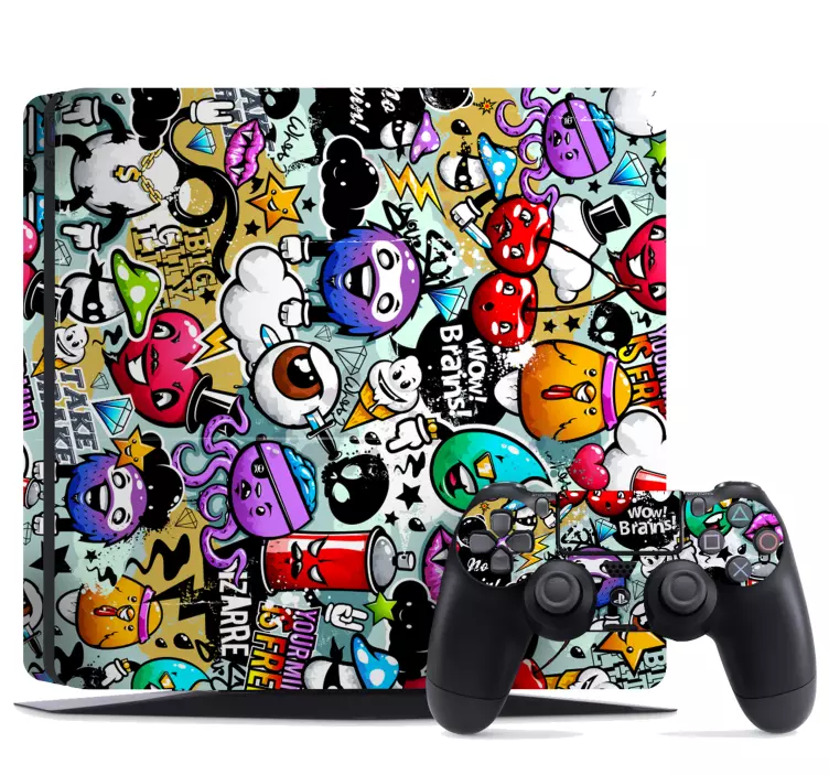 Art graffiti design ps4 naljepnice - TenStickers