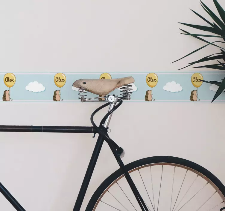 Bordura za zid slatki baloni u obliku ježa - TenStickers