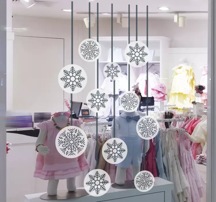 Božićna naljepnica na prozoru snježne pahulje - TenStickers