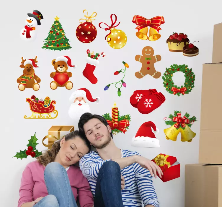 Božićne ukrase naljepnice - TenStickers