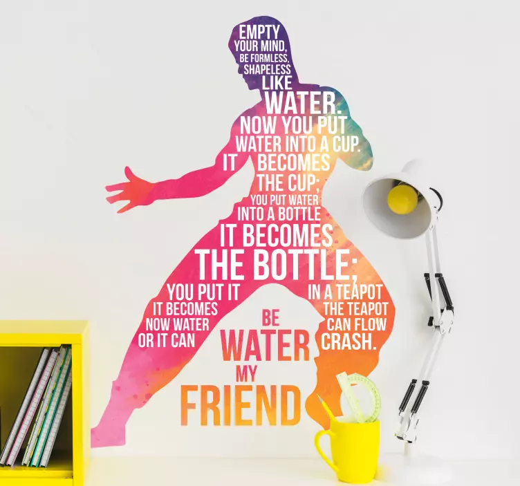 Naljepnica s poznatim citatima bruce lee - TenStickers