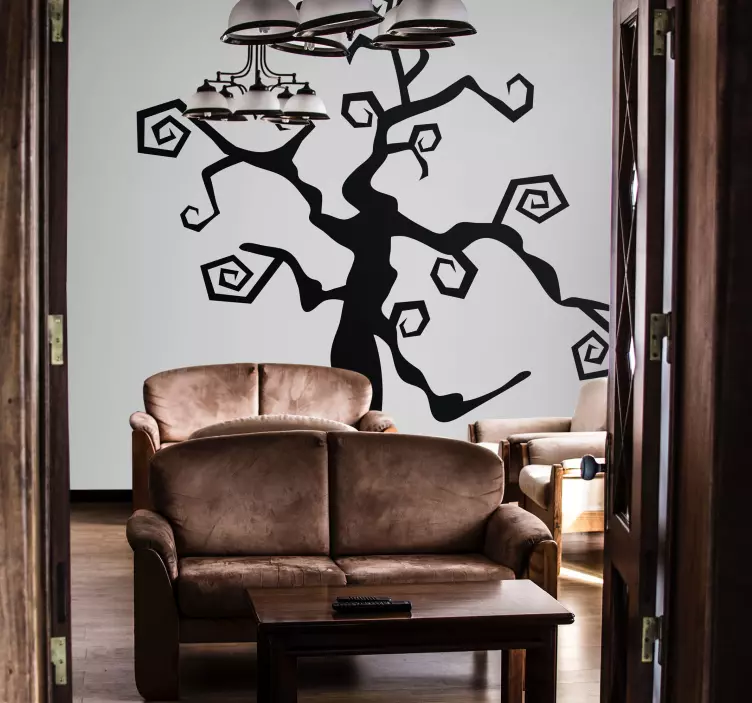 Burtonsko drvo naljepnica za noć vještica - TenStickers