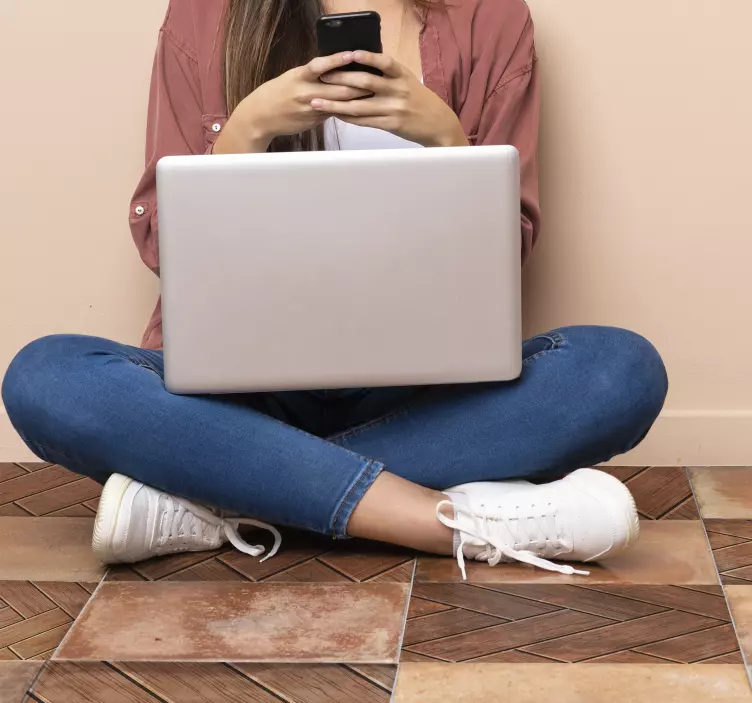 Naljepnica od drva cik-cak drva - TenStickers