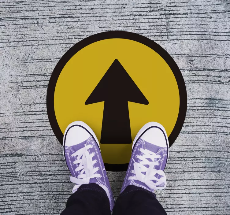 Crna i žuta naljepnica sa strelicom - TenStickers