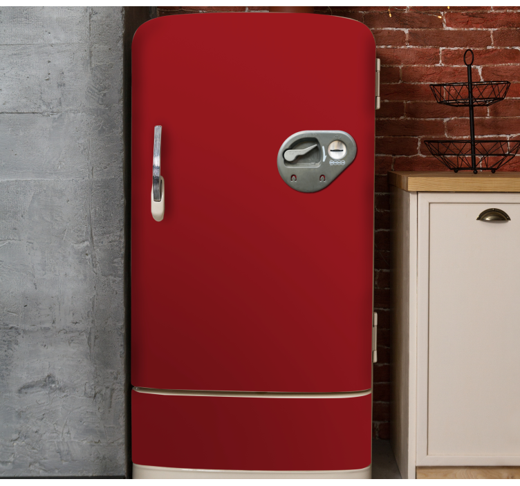 Crvena berba automata hladnjak vinil naljepnica - TenStickers