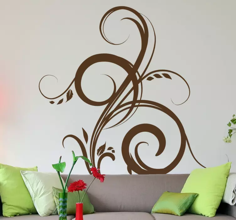 Cvjetna naljepnica od filigrana - TenStickers