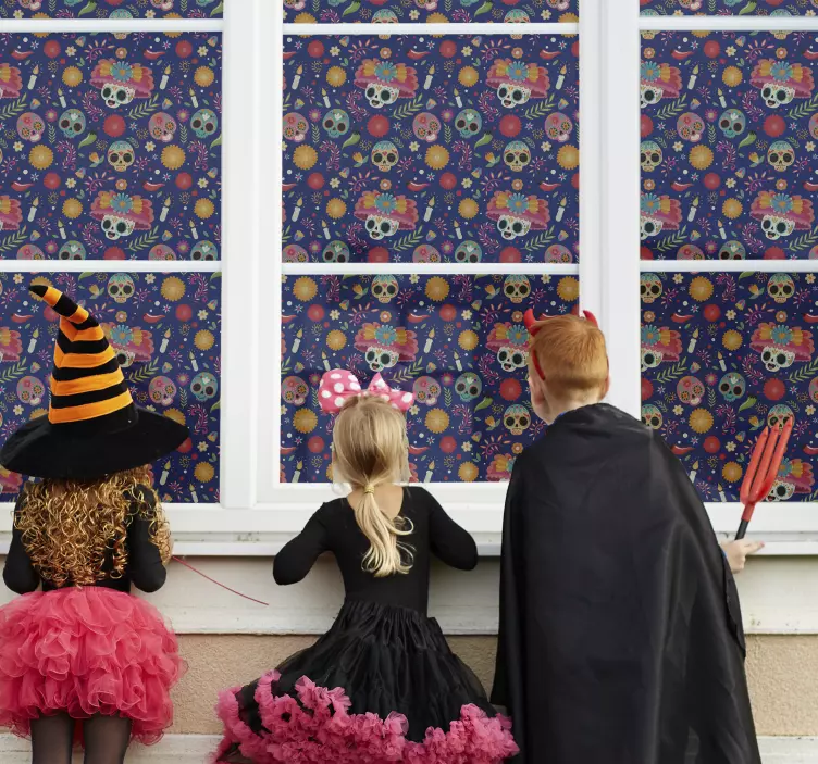 Ukras prozora za dan mrtve naljepnice - TenStickers