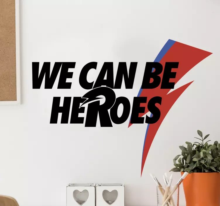Naljepnica zidna lirika david bowie heroja pjesma - TenStickers