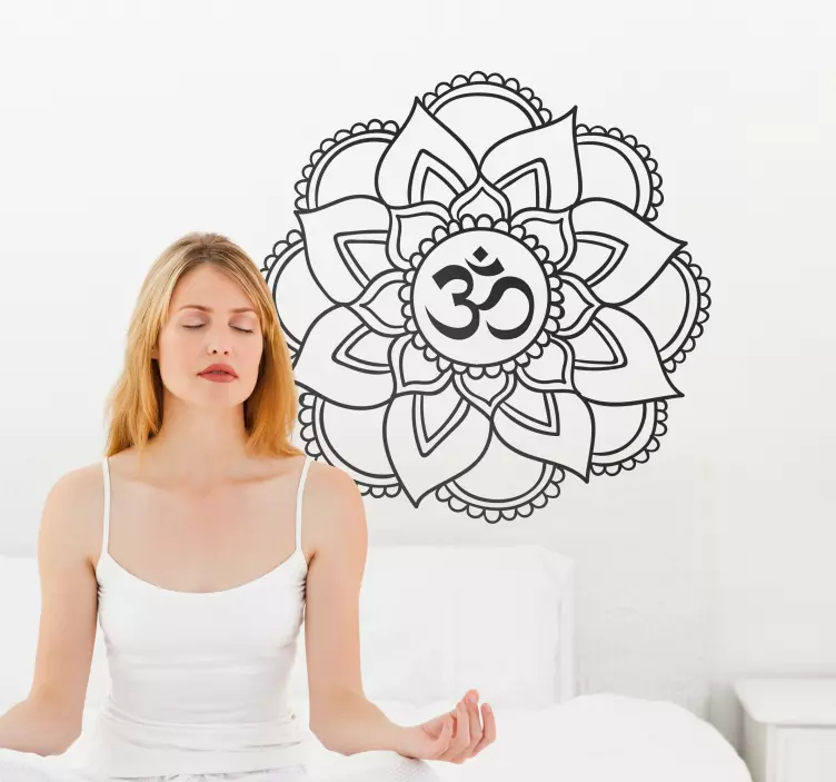 Naljepnica zida mandala yoga shala - TenStickers