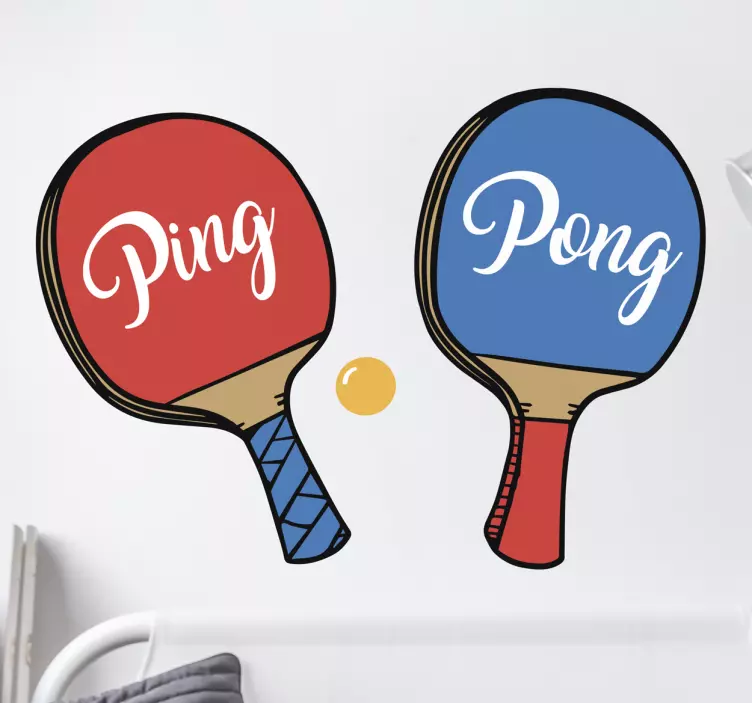 Naljepnica zidni sportski ping pong - TenStickers
