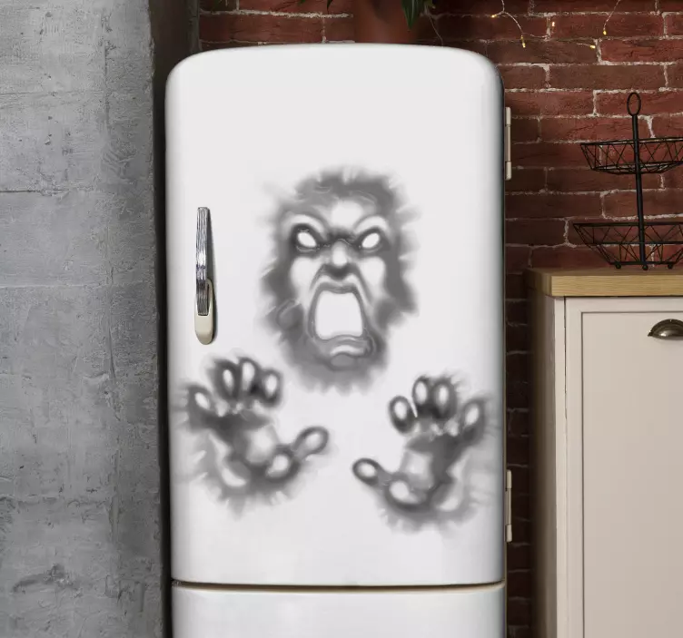 Demon kroz zid naljepnica za noć vještica - TenStickers