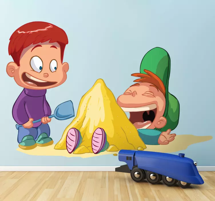 Dječaci koji se igraju s djecom od pijeska - TenStickers