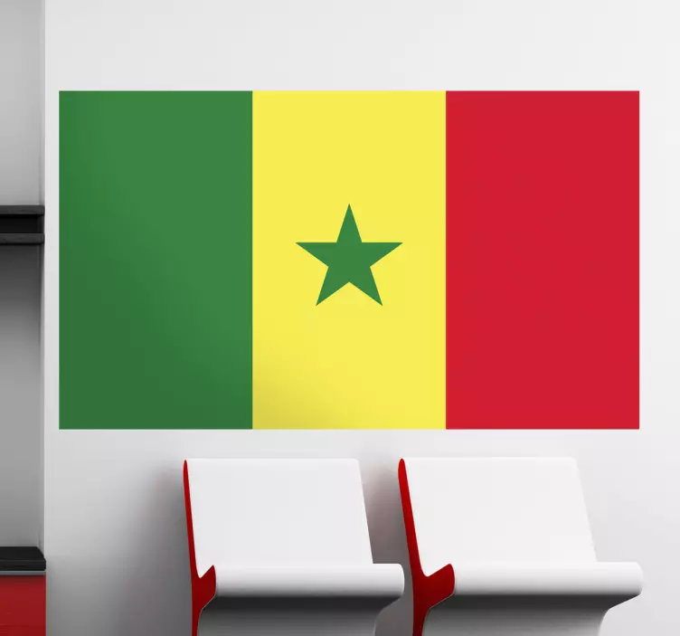 Naljepnice životinje dizajn senegalske zastave - TenStickers