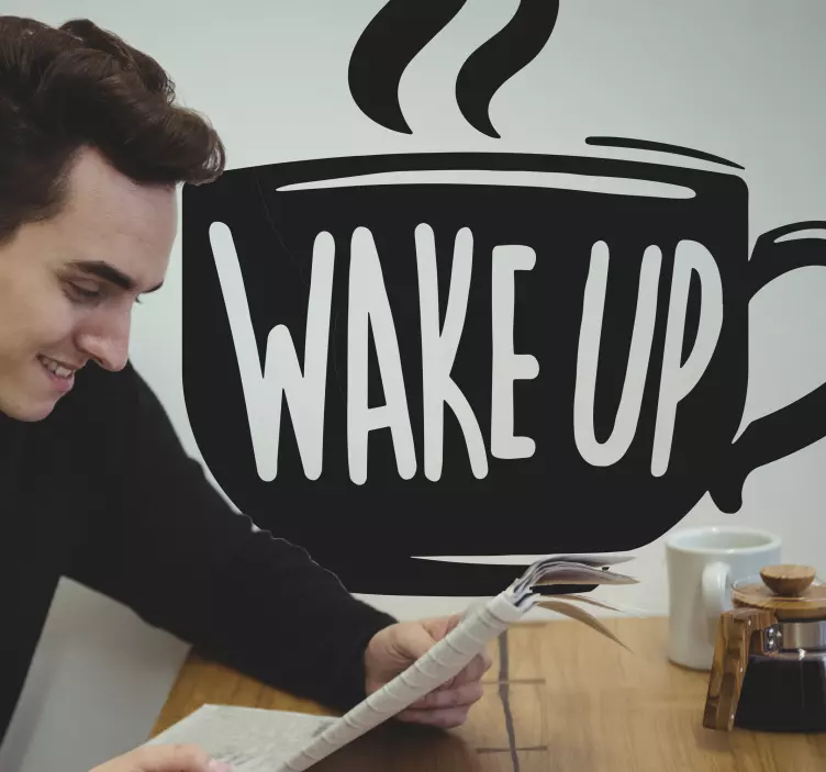 Naljepnice životinje motivacijski citat za kavu - TenStickers