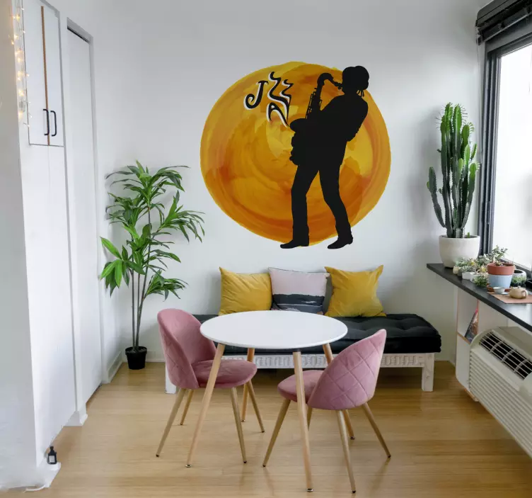 Naljepnice životinje silueta saksofonista - TenStickers