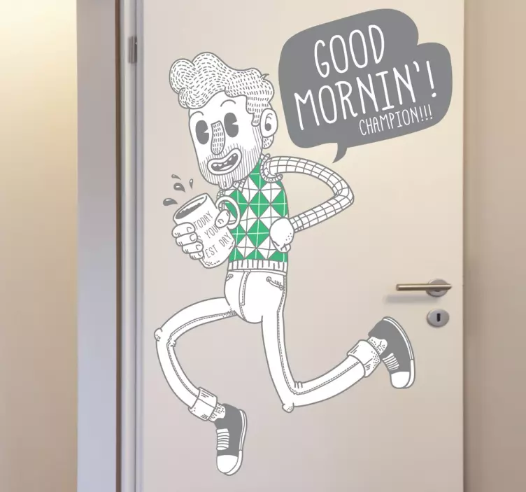 Dobro jutro motivacijska naljepnica - TenStickers