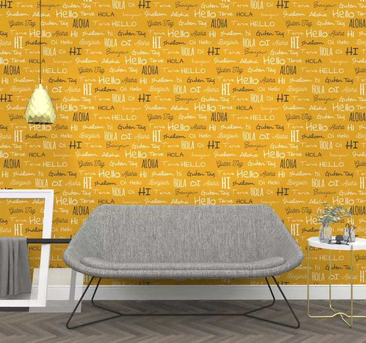 Naljepnica zidnih freski dobrodošla na jezicima - TenStickers