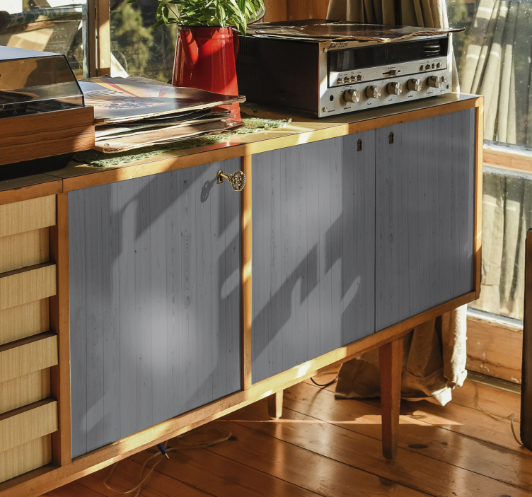 Drvena naljepnica namještaja sive pantone - TenStickers