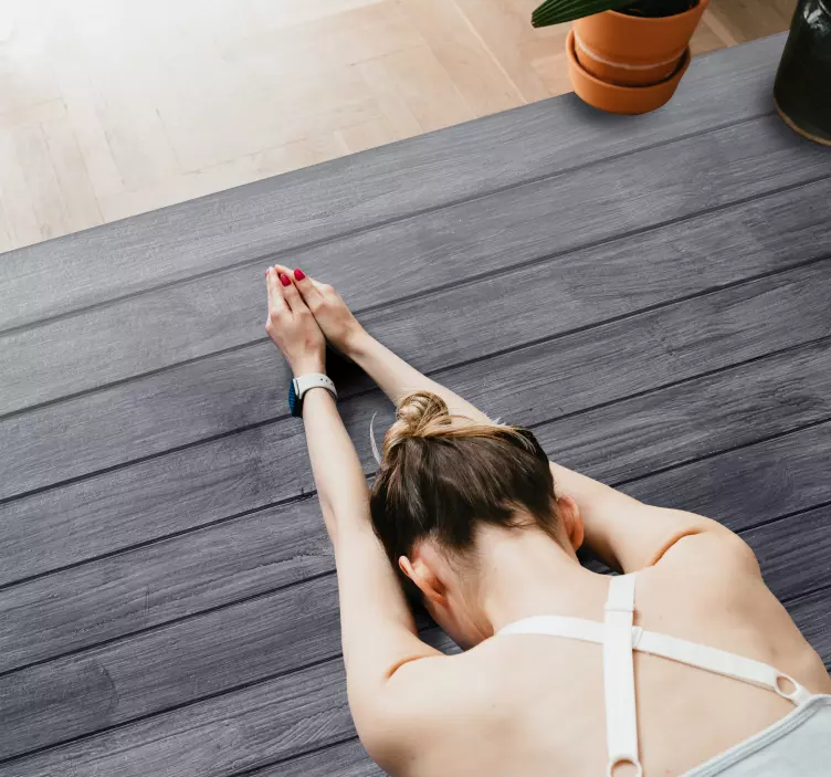 Drvena siva podna naljepnica podna naljepnica - TenStickers