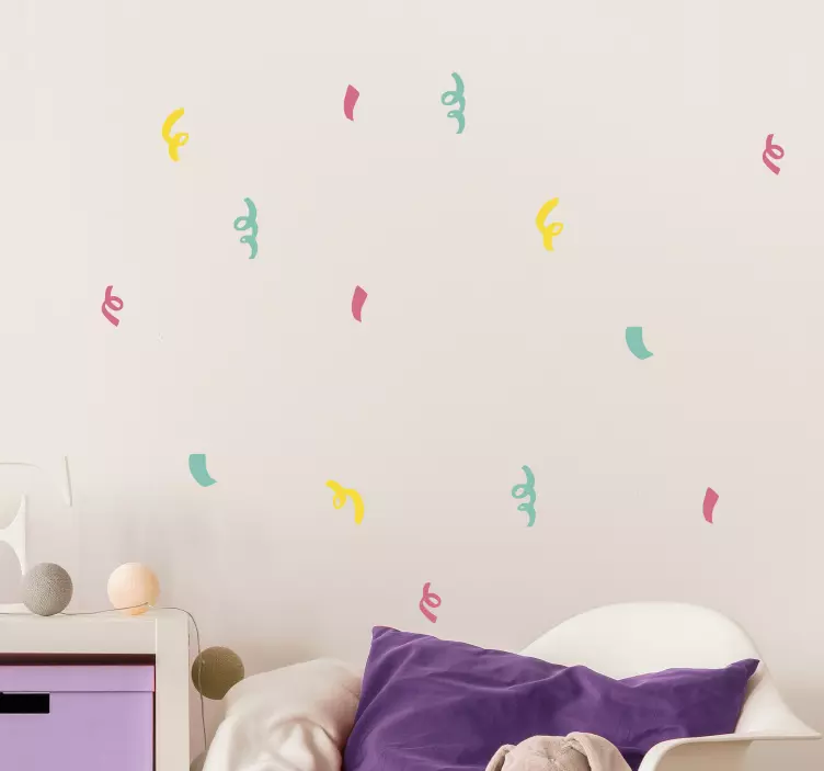 Duga naljepnica s ilustracijama konfeta - TenStickers