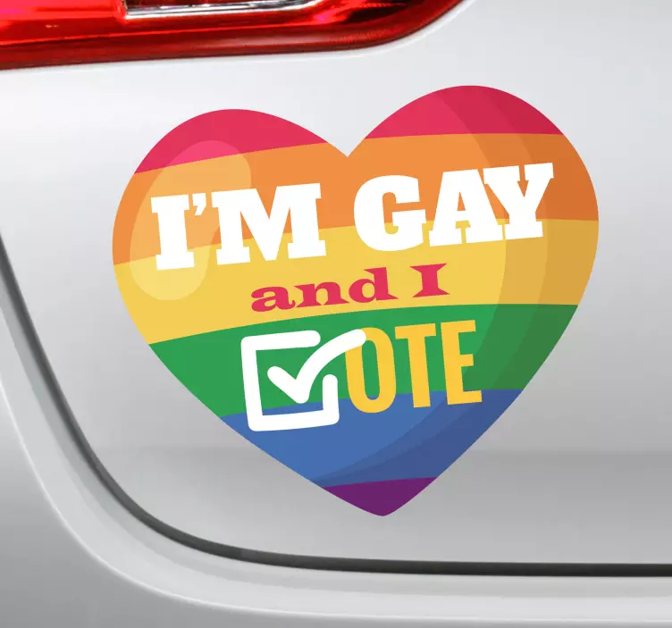 Naljepnica za homoseksualne automobile - TenStickers