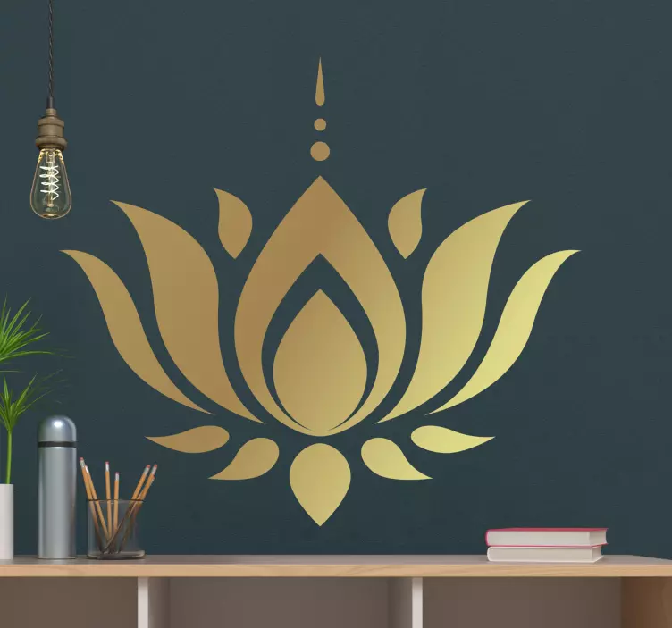 Elegantna ukrasna zidna naljepnica lotus flowe - TenStickers