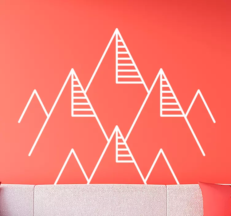 Geometrijske planine apstraktni zidni naljepnica - TenStickers
