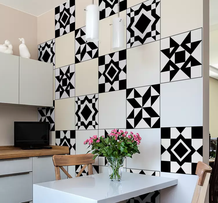 Naljepnica s geometrijskom pločicom od vinila - TenStickers