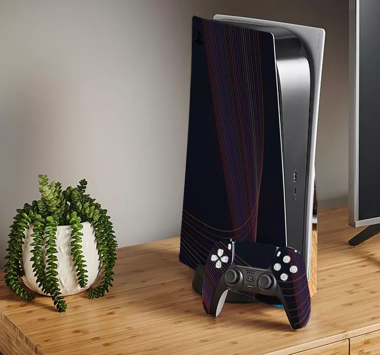 Geometrijski val ps 5 naljepnica - TenStickers