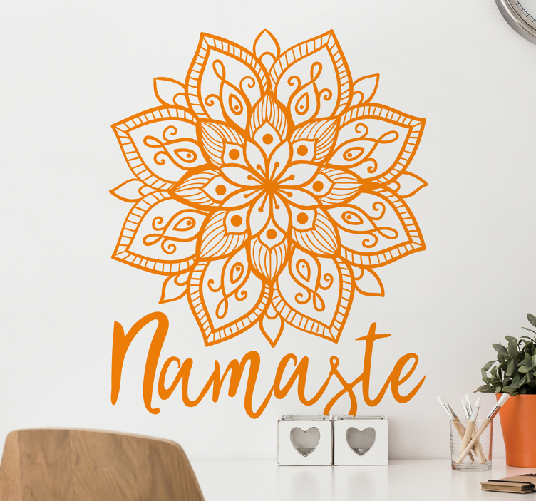 Naljepnica hinduske mandale namaste cvjetne zidne - TenStickers