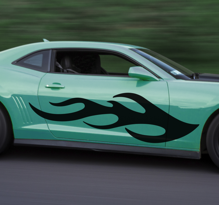 Naljepnica automobila silueta hladnog plamena - TenStickers